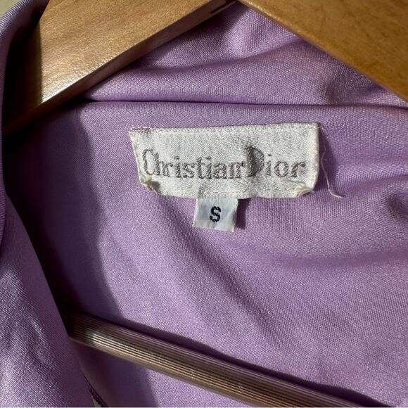 Christian Dior Vintage Iris Print House Dress Size Small - Picture 10 of 11